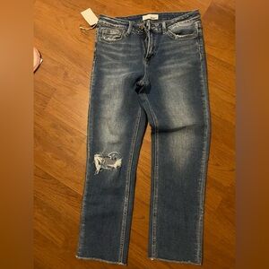 VERVET BY FLYING MONKEY Dark Wash Straight Leg Jeans
